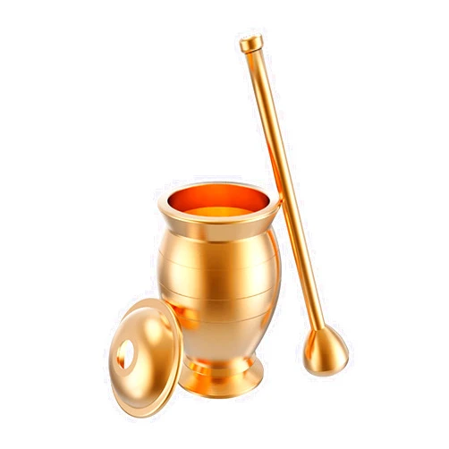 YTTSXAD Mortar and Pestle Brass Mortar Pestle Set Traditional Brass Mortar and Pestle Set Spice Herb Grinder, Gold pestal & morter