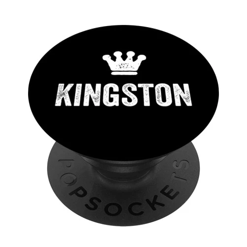 Kingston Name Tag Apparel for Men Named Kingston Kingston the King / Crown & Name for Men Called Kingston PopSockets Swappable PopGrip