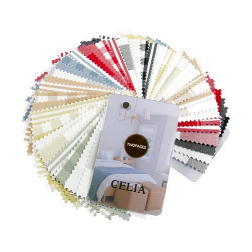 TWOPAGES Celia Series Roman Shade Fabric Sample Book Swatches