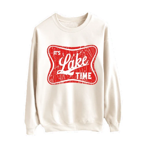 Handmade It's Lake Time Sweatshirt, Summer Lake Camper Life Hoodie, Likes Fishing Pullover Hoodie, Cool Hiking Camping Boating
