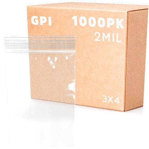 GPI Clear Plastic Reusable Zip Bags - Bulk GPI Case of 1000 3