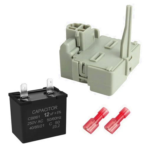 Rushinghorse 2319792 W10197428 W10189190 TSD2 Refrigerator Start Relay Device W10662129 Run Capacitor Component Compatible with Whirlpool Kenmore Refrigerators - Replaces 241527803 241941003 2264017