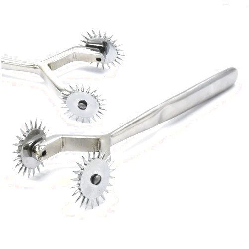 WellnessD'Light Wartenberg Neuro Pinwheel Stainless Steel 2 Head Diagnostic Instrument Pin Wheel - Strong Pinwheel DS-1469 by WDL