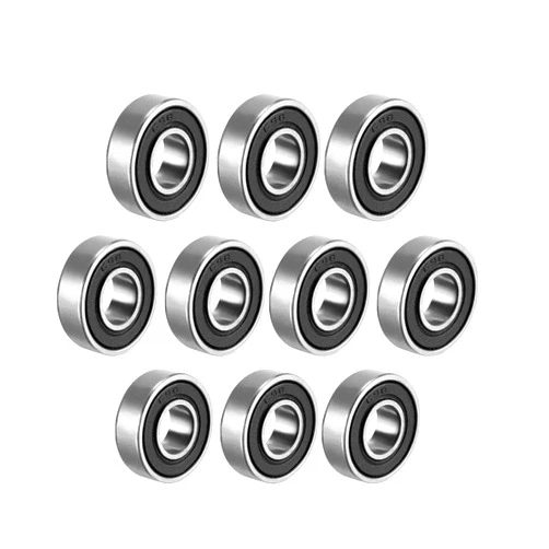 uxcell 698-2RS Deep Groove Ball Bearing Double Sealed 1180098, 8mm x 19mm x 6mm Carbon Steel Bearings (Pack of 10)