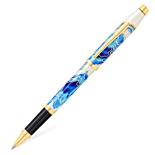 Cross Wanderlust Refillable Rollerball Pen, 23 Carat Gold Appointments, Includes Premium Gift Box - Malta