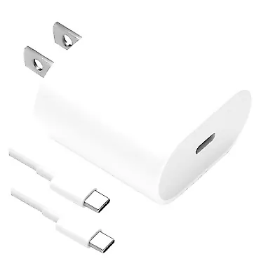 Ipremium 18W USB C Fast Charger for 2021/2020/2018 iPad Pro 12.9 Gen 5/4/3, iPad Pro 11 Gen 2/1, iPad Air 4, Google Pixel 4 XL/3/2, Samsung Galaxy S20, PD Wall Charger with 6.6ft USB C to USB C Charging Cable