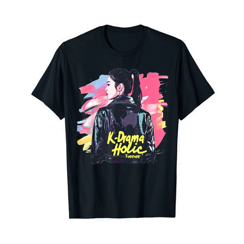Funny Korean Drama & Music Lover Pop Art Designs K-Drama Holic Korean Girl Vintage Pop Art Aesthetic T-Shirt