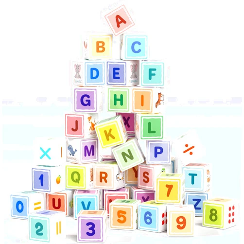 Asago ABC 123 Building Blocks for Toddler, Magnetic Cube Sensory Toys, Preschool Learning Alphabet & Number & Animals & Math & Counting & Letter Recognition, Education Toy for Kids Age 1-3 3-5