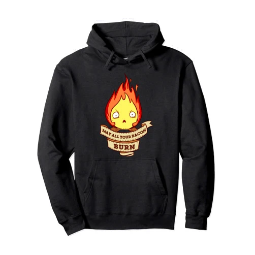 Bacon Tees May All Your Bacon Burn Scary Fire Demon Hoodie