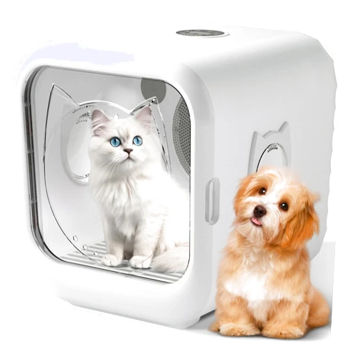 Goodmom Automatic Pet Dryer for Cats and Small Dogs, Adjustable Temp Quiet Cat Dryer with Five Air Vents, 360 Drying Cat Dryer Machine, Fast Pet Dryer Box, Safe Cat Dryer Box with Timer