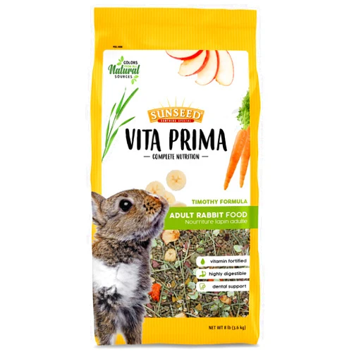 Vitakraft Sunseed Vita Prima Complete Nutrition Adult Rabbit Food, 8 LBS, Model:59772