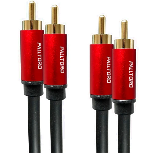 PALLTORO 2 RCA Cable, [ Hi-Fi, Double Shielded ] 2RCA Male to Male RCA Audio Stereo Subwoofer Cable for Home Theater, HDTV, Amplifiers, Hi-Fi Systems, Speakers (2m/6.5ft)