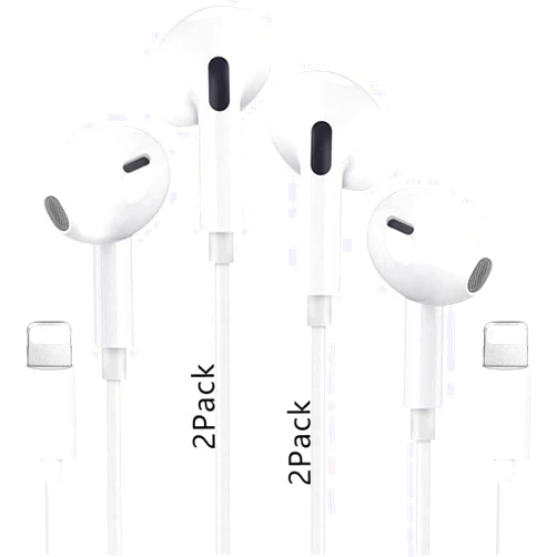 XUANYELIAM 2025 Latest Version for iPhone Earbuds, 2 Pack Wired Headphone with Lightn-ing Connector [MFi Certified] Earphones with Microphone Volume Control Music and Calling,for iPhone 14/13/12/11/SE/X/XR/8/7