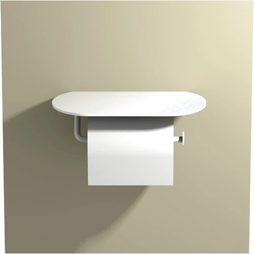 WDDGPZ1 Euro Style Paper Rolls Holder Aluminum Toilet Paper Rack White Tissue Hanger Free Punch Toilet Paper Hanger for Bathroom,White