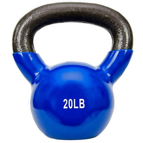 Sunny Health & Fitness Vinyl Coated Kettlebell for Strength Weight Training & Swinging Exercise - In 5, 10, 15, 20, 25 Pound