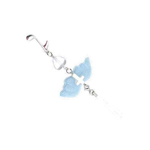 SANGXIU Cute Angel Wing Phone Charmchain Cute Phone Straps Chain Charm with Heart Pendant Stylish and Practical Accessory