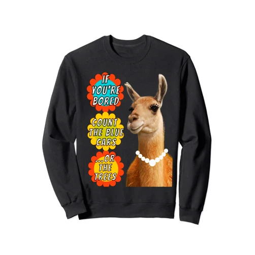 Lamama Vacay Retro graphic of Llama Mama road trip vacation fun mom quote Sweatshirt