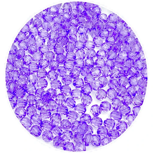 Daiyifiy 200pcs 10mm Acrylic Round Crystal Beads Faceted Spacer Color Beads for Jewelry Making DIY Bead Bracelet Necklace Earrings(Light Purple)