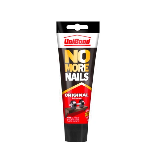 UniBond No More Nails Original, Heavy-Duty Mounting Adhesive, No Nails Strong Glue for Wood, Ceramic, Metal & More, White Instant Grab Adhesive, 1 x 234g Tube