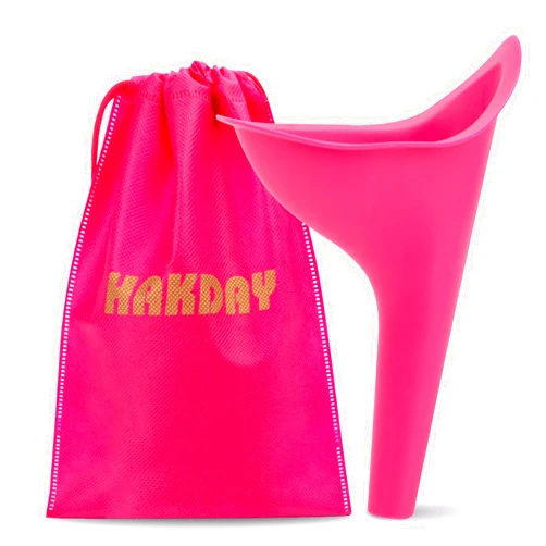 HAKDAY Female Urinal for Women, 4PCS Portable Urination Device Pee Funnel for Travel Camping Hiking and Outdoor Activities, Pink