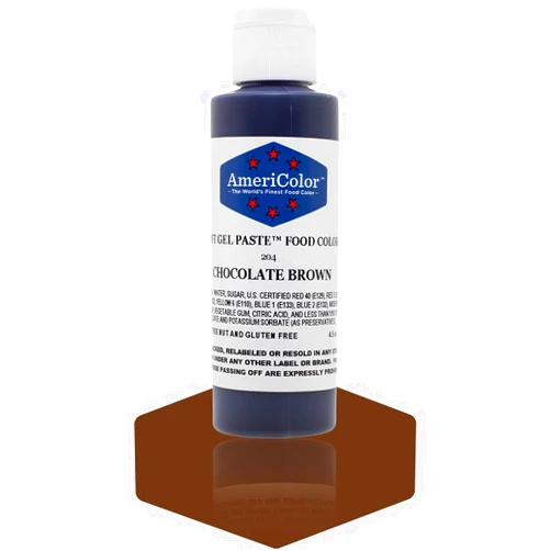 Americolor 4.5 Oz Chocolate Brown Soft Gel Paste