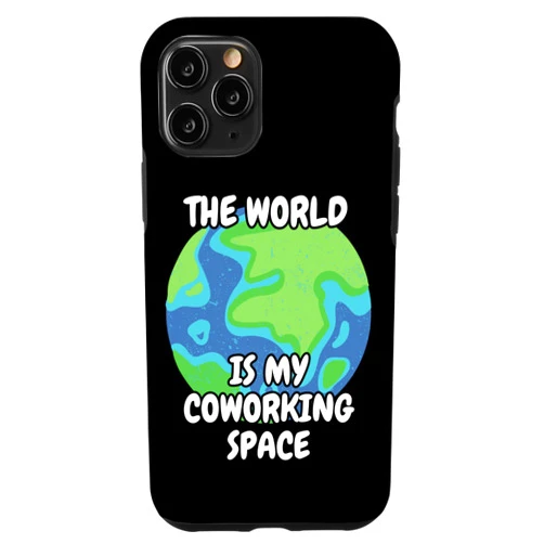 Digital Nomad Gifts iPhone 11 Pro The World Is My Coworking Space - Digital Nomad Case
