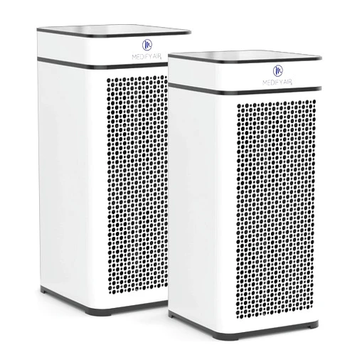 Medify Air Medify MA-40 Air Purifier with True HEPA H13 Filter | 1,793 ft² Coverage in 1hr for Smoke, Wildfires, Odors, Pollen, Pets | Quiet 99.9% Removal to 0.1 Microns | White, 2-Pack