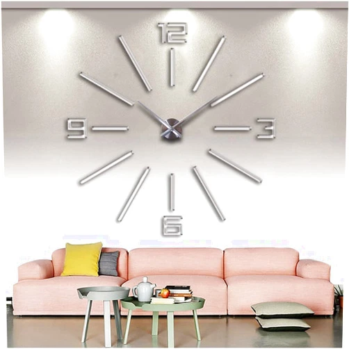 FASHION in THE CITY Wall Clocks Silent Non-Ticking Movement Wall Decoration Home/Office/Hotel/Bar/Restaurant/Classroom Clocks (L110-Silver)