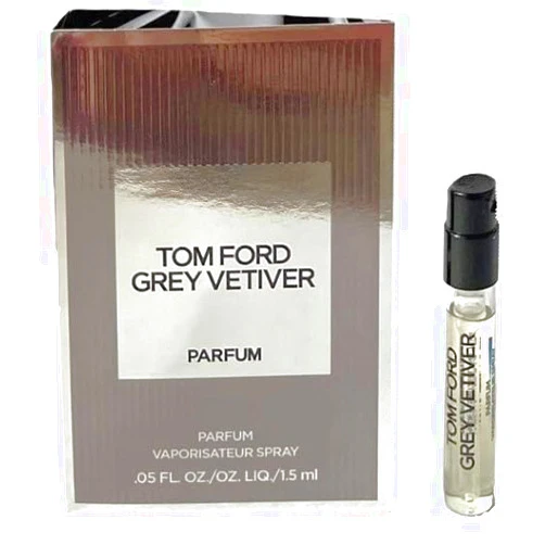 Tom Ford Grey Vetiver Parfum For Men 0.05 Ounce Travel Sample Size Perfume Spray Vial