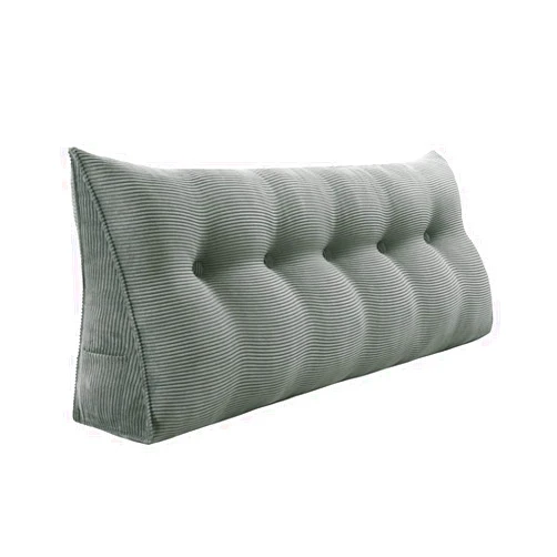 YXCSELL Wedge Pillow Heaboard Triangle Bolster Pillow for Bed Reading Pillows for Sitting in Bed Adults Backrest Support， Headboard Pillow Daybed Sofa Body Pillow Positioning Cushion (Grey,Queen)