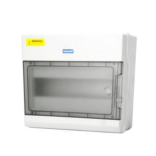 Mollom 12 Way Power Distribution Box with Bus Bars and Din Rail for Miniature Circuit Breaker MCB, Waterproof IP66.Padlock Available for Indoor and Outdoor Use