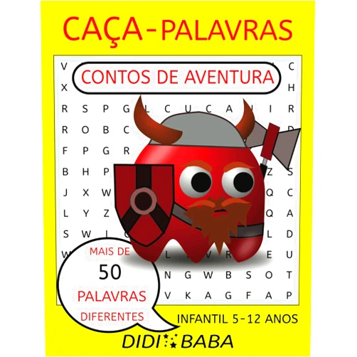 Portuguese Edition by DIDI BABA PUZZLE BOOKS (Author) Brazilian Portuguese Kids Word Search Puzzle Book Adventure Tales - Livro de CAÇA-PALAVRAS Infantil em Português Brasileiro Contos de Aventura: easy words / palavras fáceis (Portuguese Edition)
