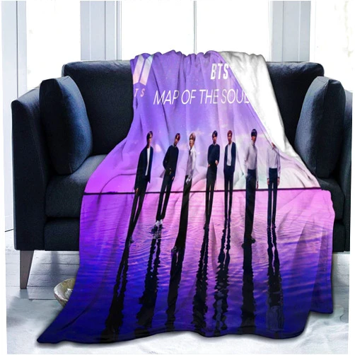 CHANI BTS Throw Blankets Super Soft Warm All Season Lightweight Blankets for Office Couch and Bedroom Color2 80
