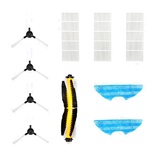 LLUOJIA Accessories Compatible for Bagotte. BL509,Vacuum Cleaner Part Set,Main Brush,Side Brush Filter,Mop Cloth,Household Cleaning Accessories