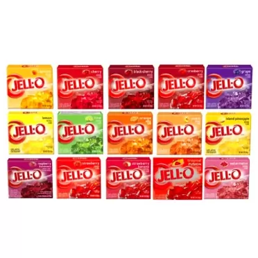Jell-O Gelatin Sampler (Pack of 15 Different Flavors 3oz Box)