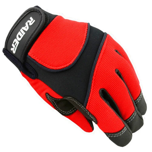 Raider Unisex-Child MX Gloves (Red, Youth Medium)