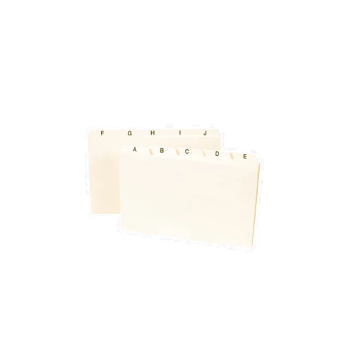 Smead Card Guide, Plain 1/5-Cut Tab (A-Z), 8