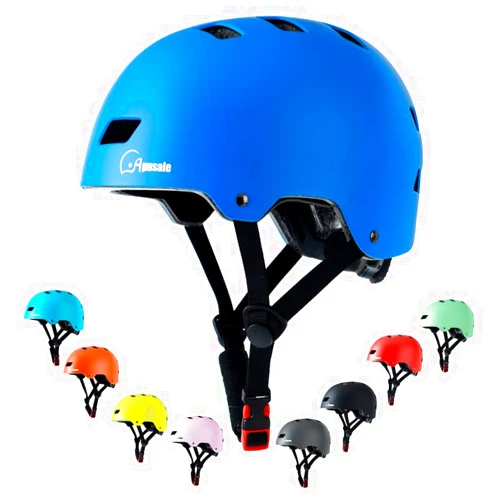 Apusale Bike Skateboard Helmet, Adjustable and Multi-Sport for Skate Scooter, 3 Sizes for Adult Youth Kids Toddler