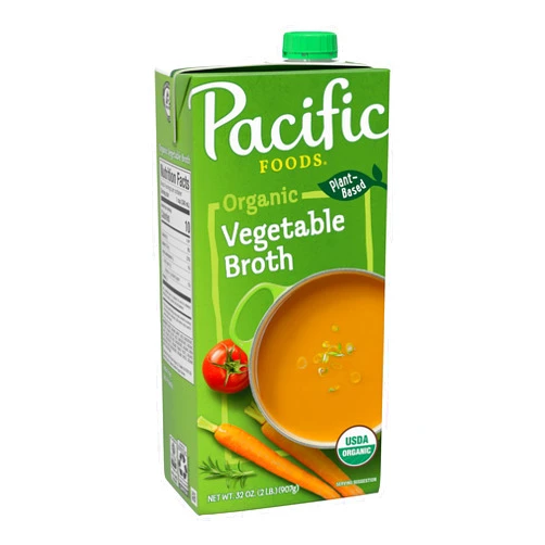 Pacific Foods Organic Vegetable Broth, Plant Based, 32 oz Carton