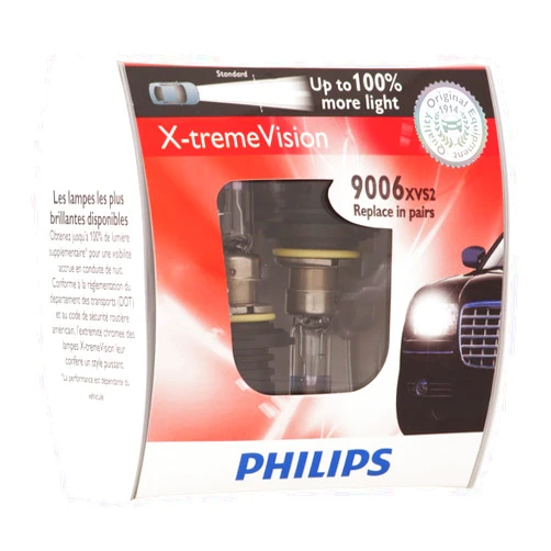 Philips Automotive Lighting Philips 9006 X-tremeVision Upgrade Headlight Bulb (Pack of 2)