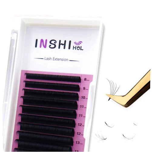 INSHIHOL Lash Extensions 0.05 D Curl 8-15mm Volume Lash Extensions，Easy Fan Volume Lashes Eyelash Extensions Rapid Blooming Eyelashes