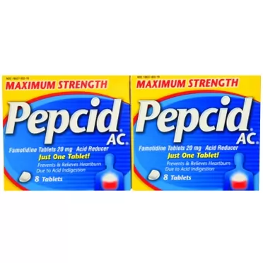 Pepcid AC Maximum Strength Tablets, 8-Count (Pack of 2)