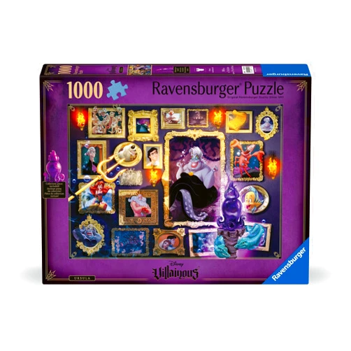Ravensburger Disney Villainous: Ursula and Figurine 1000 Piece Jigsaw Puzzle for Adults - Every Piece is Unique, Softclick Technology Means Pieces Fit Together Perfectly