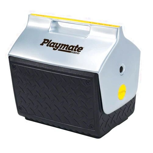 Igloo Playmate 13-Inch Black Ice Chest, Molded-In Handle, Tent-Shaped Lid with Side Button Release