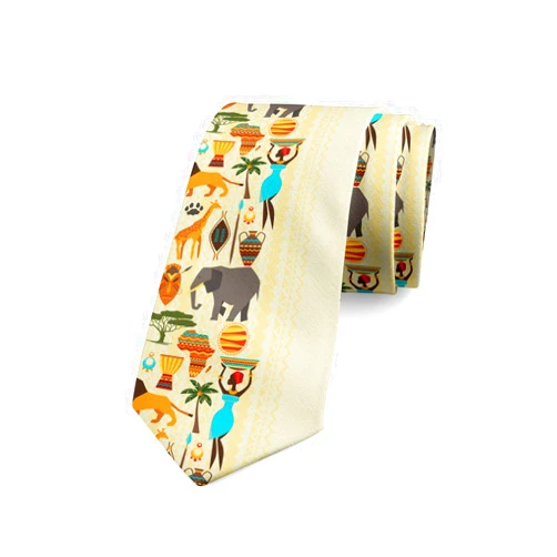 Ambesonne Multicolor Modern Men's Tie