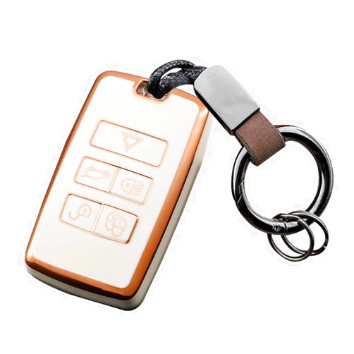 Metaxas key fob cover compatible with 2018-2023 Land Rover accessory Range Rover Evoque DIscovery 5 Jaguar E1-PACE