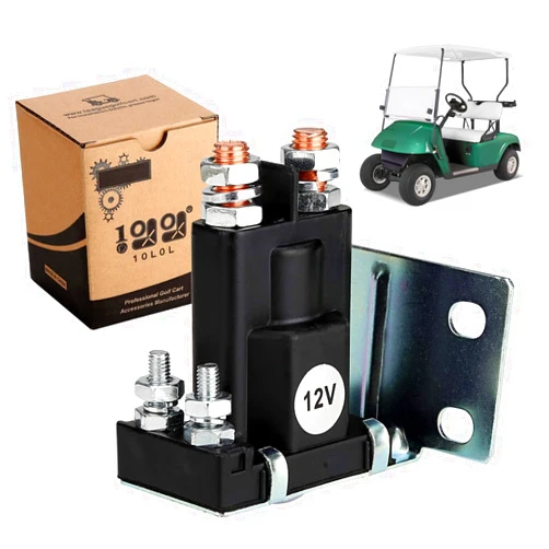 10L0L 12V 4 Terminal Solenoid for EZGO TXT Marathon Gas 2/4 Cycle 1979-1994 Golf Cart 16542-G1, 16542G1, 1133