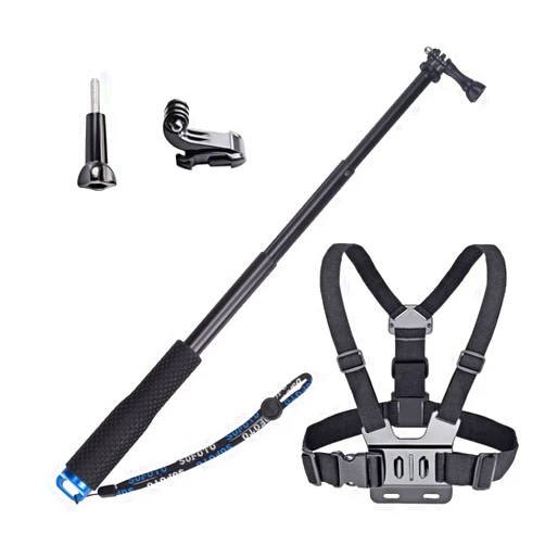VVHOOY Chest Harness Mount Selfie Stick Compatible with Gopro Hero 12 11 10 9 8 7 6 5,AKASO EK7000,Brave 4,V50,Dragon Touch Action Camera