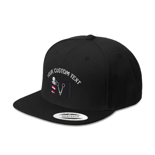 Speedy Pros Snapback Hat for Men Flat Brim Hats Barber Logo Embroidery Embroidered Flat Bill Hat Acrylic