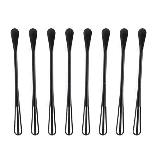 Cabilock 8 Pcs Mini Egg Plastic Food Tongs Plastic Wire Balloon Whisk Mixer Danish Bread Whisk Egg Cream Whisk Coffee Mixing Spoons Hand Egg Miniature re-usable